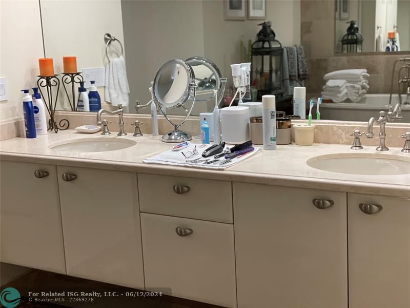 Master Bathroom Dual Sinks