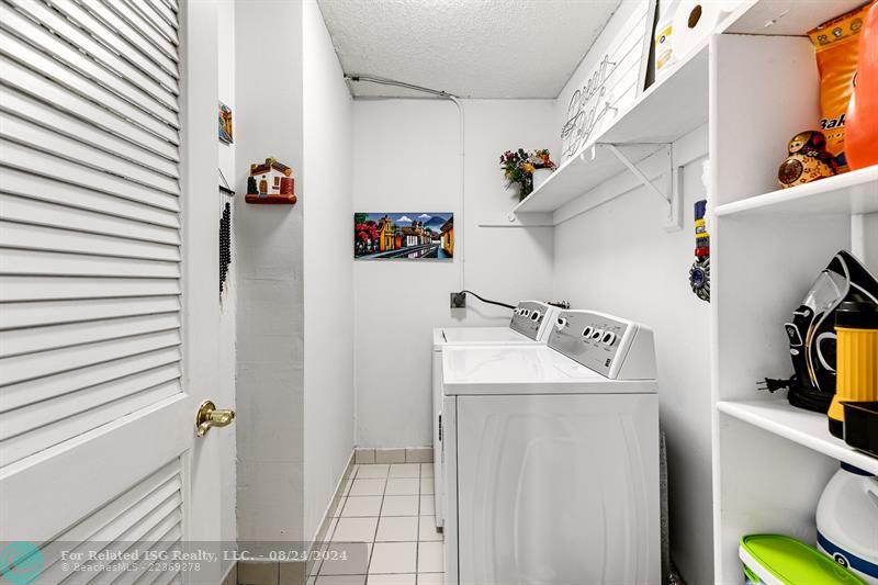 In-unit laundry room