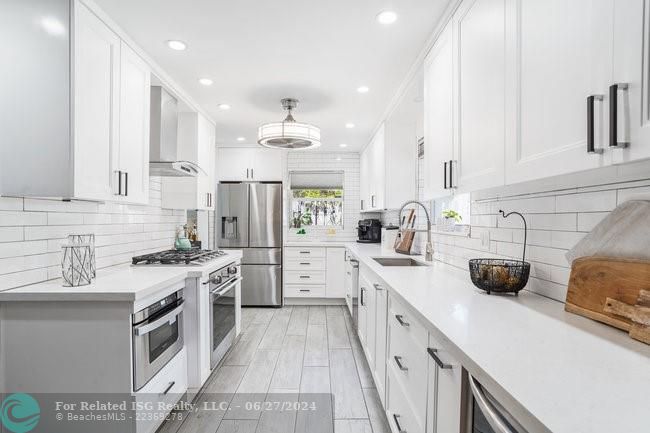 Large galley kitchen