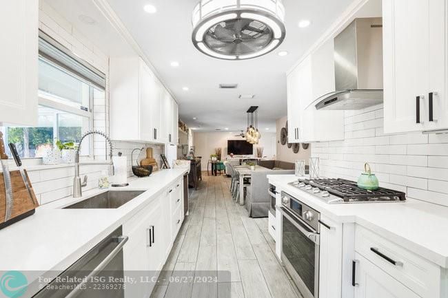 Large galley kitchen