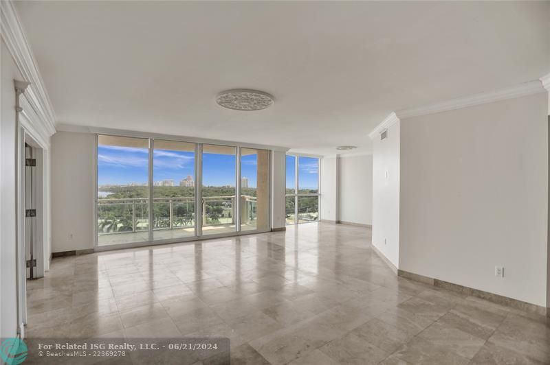 Living Room/Dining Room with ocean views