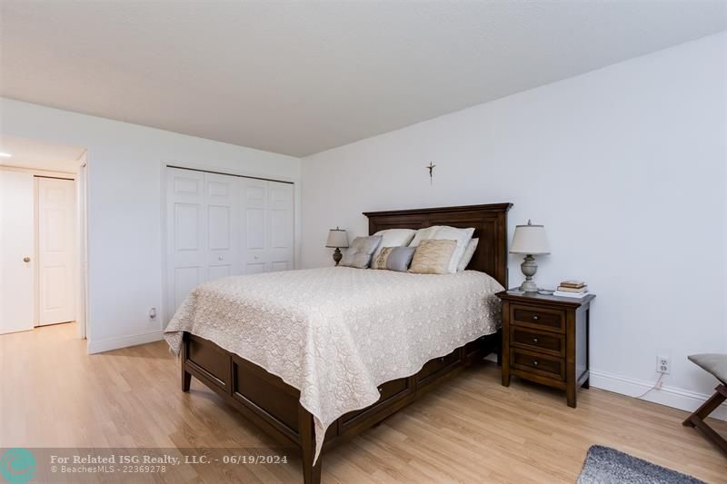 Master bedroom suite 3 closets and a private master bathroom