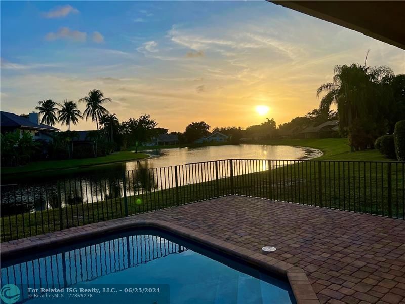 Sunset from the Pool