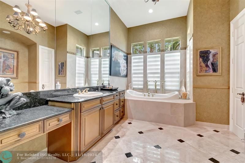 Elegantly Designed Master Bathroom Features His & Hers Split Quarters! This is Hers!