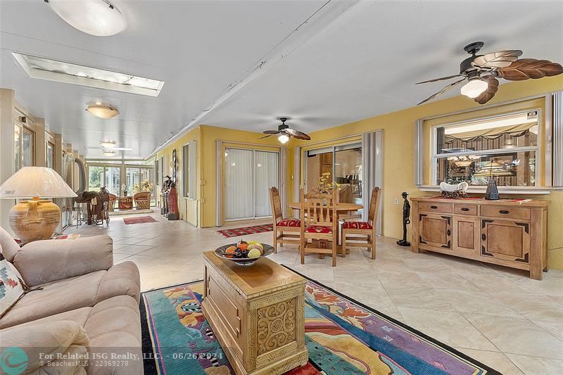 FRONT DOOR LOOKING STRAIGHT BACK TO SUN ROOM