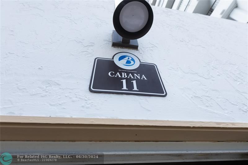 private deeded 181 Sq ft cabana INCLUDED in price (last sold for $100K)