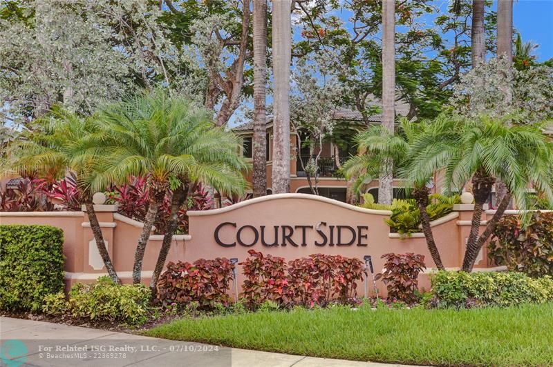 Welcome to Courtside, a gated enclave right next to the country club tennis courts, hence the name!