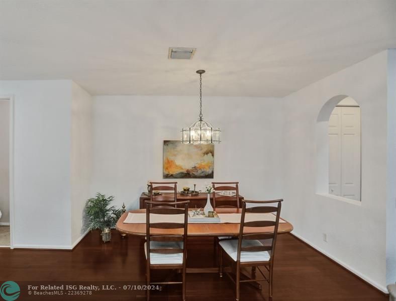 Open floor plan includes this formal dining area.