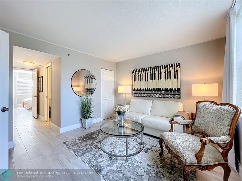 Entry hallway half bath