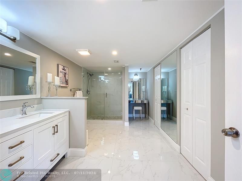 Entry hallway half bath