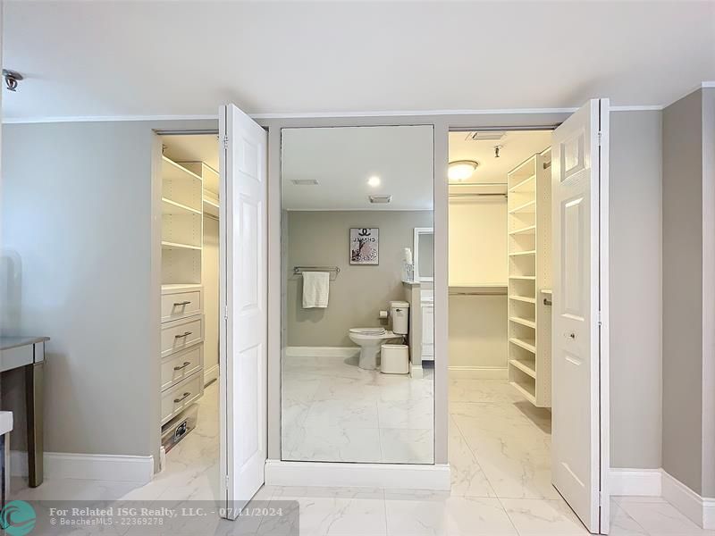 Entry hallway half bath