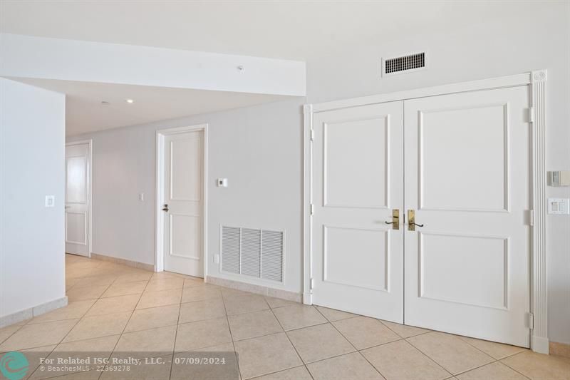 Grand double door entryway