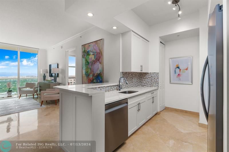 Open floor plan with view of Kitchen/Living room