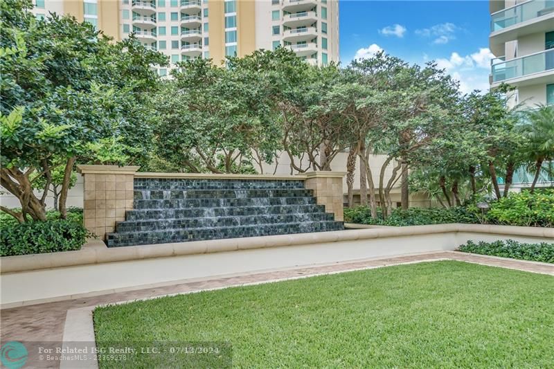 Gardens on pool deck