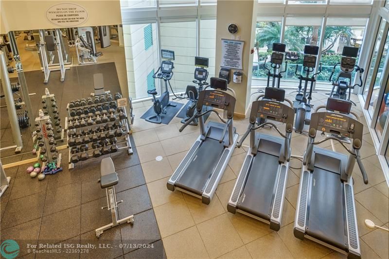 State of the art equipment and scheduled fitness classes