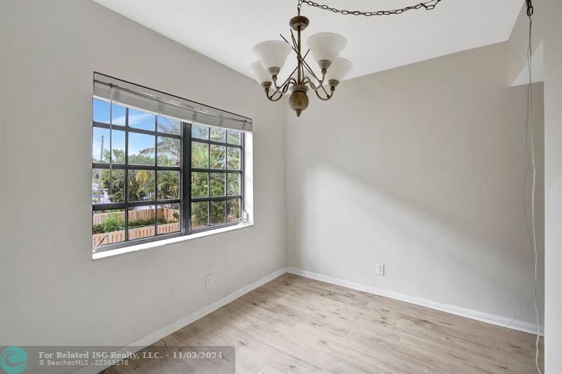 Formal Dining Area or space can be utilized as an Office/Den Area