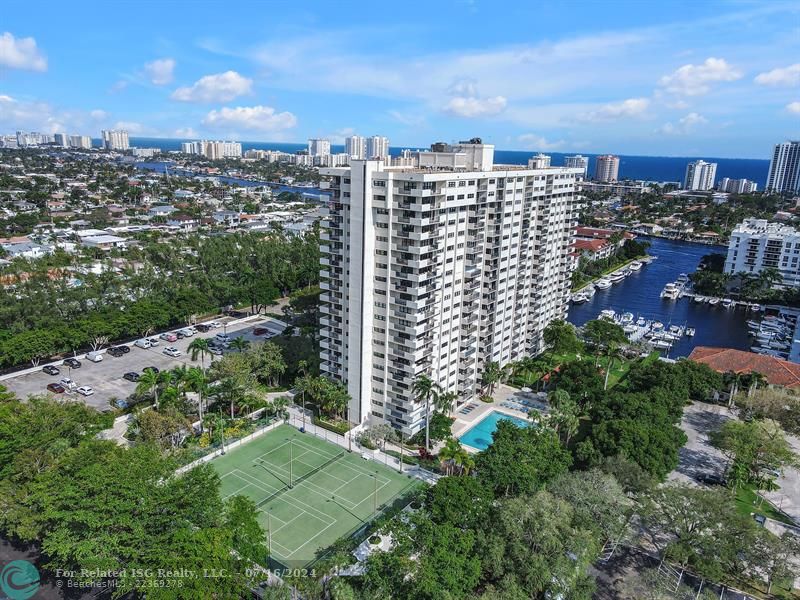 2 Lighted Tennis Courts