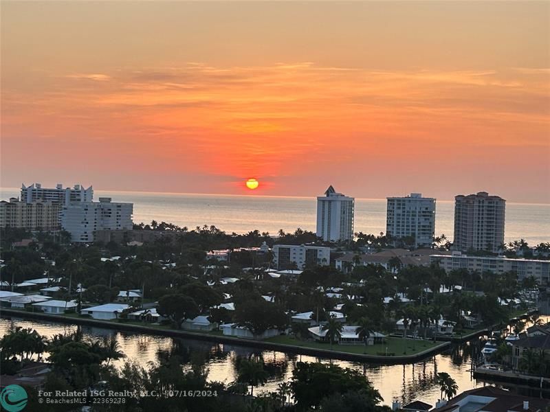 Sunrise views from balcony