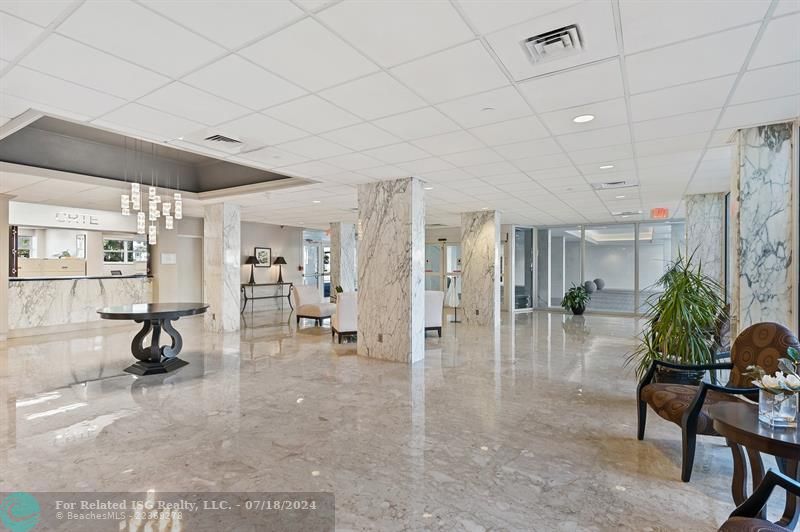 Marble lobby