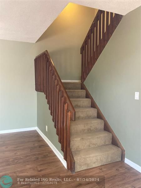 Carpeted stairway