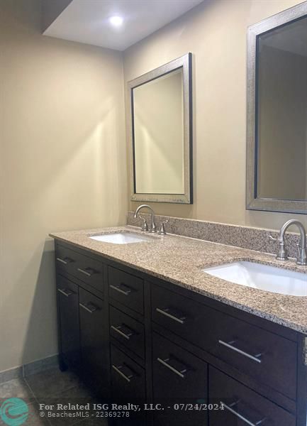 Updated vanity with dual sinks