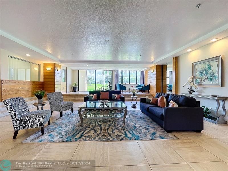 Comfortable lobby seating area