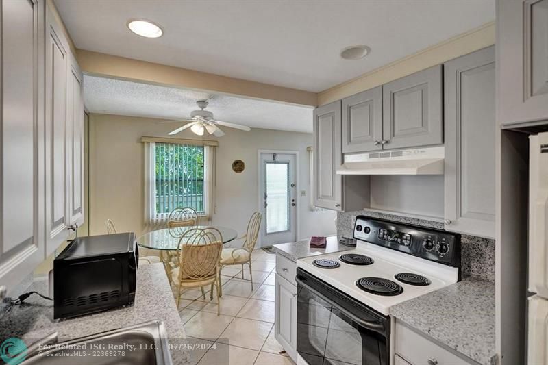 Galley kitchen- cabinets