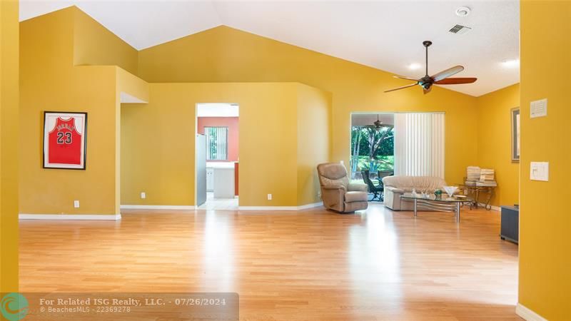 living room and dining room