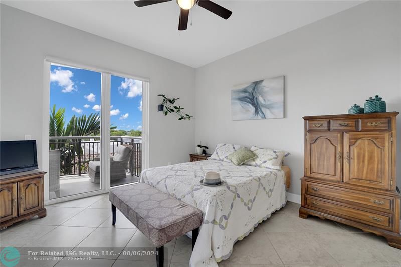 second bedroom with balcony