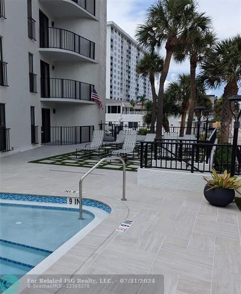 Barbecue area by pool