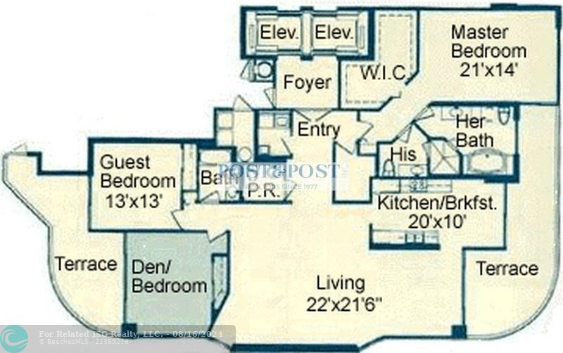 3rd bedroom is an open den