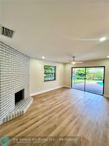 Family room fireplace