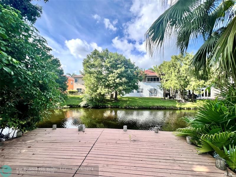 Your private dock. This waterway can take you to Markham Park.