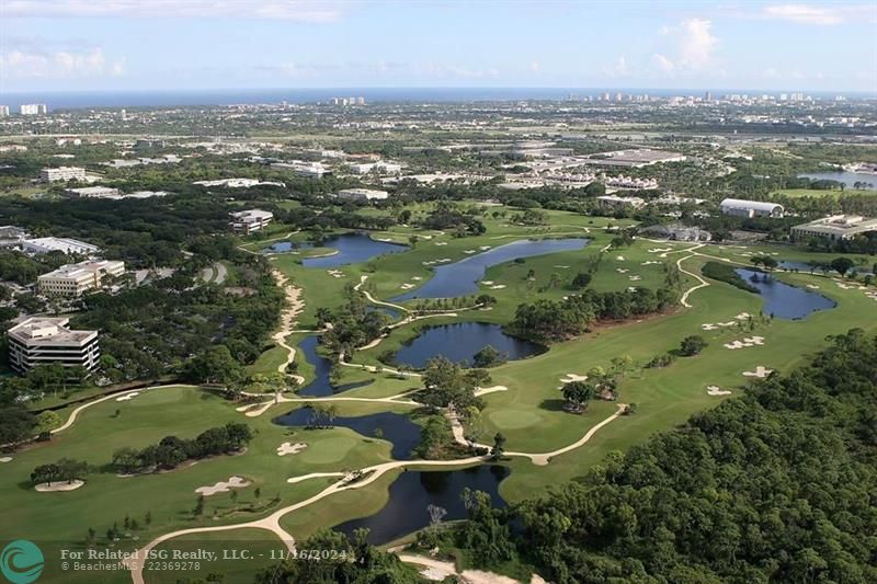 AERIAL VIEW OF GOLF COURSE