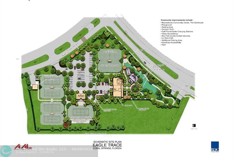 Site plan for new Rec Center and updated amenities 2024 completion