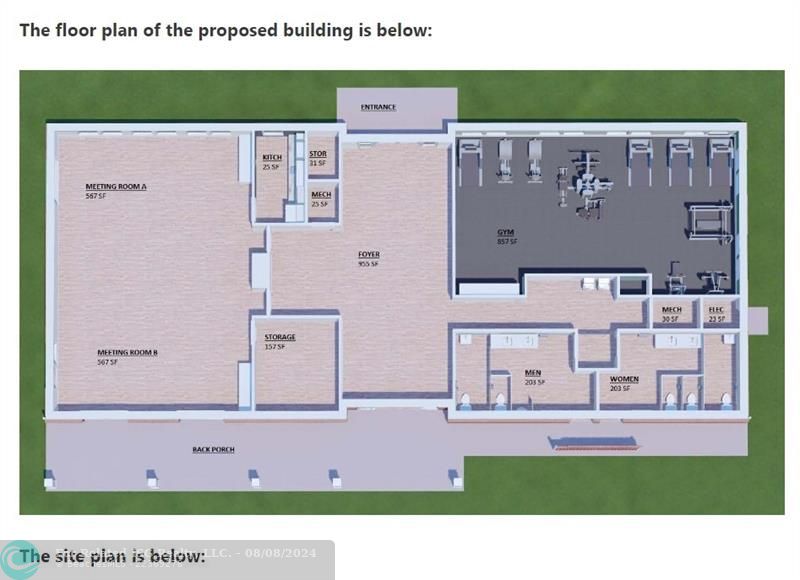 Rendering of New Rec Center and updated amenities completed 2024