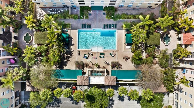 Aerial of pool.