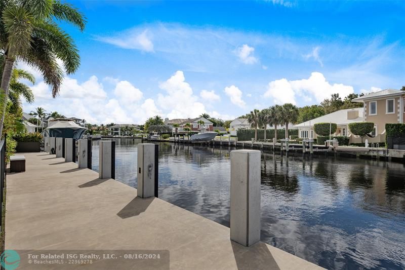 8 Ft Wide Concrete Dock with Water & Power