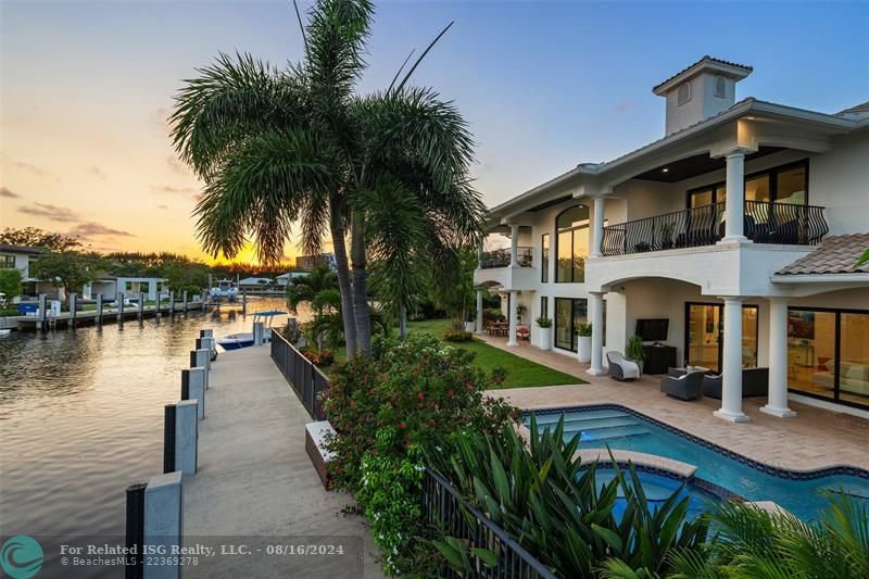 8 Ft Wide Concrete Dock with Water & Power