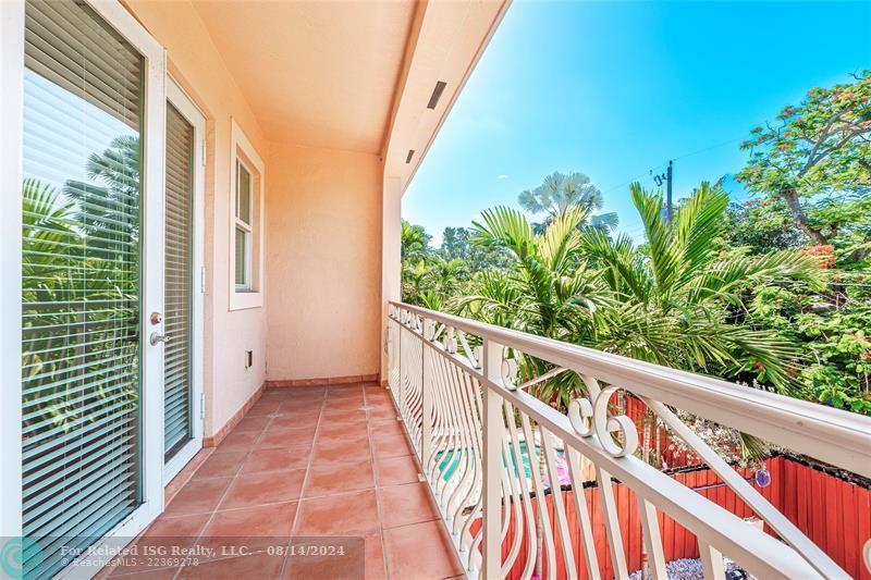 Primary suite balcony.