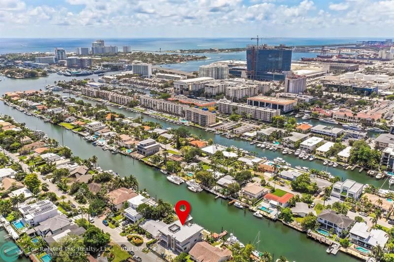 Location to Intracoastal Waterway, Port Everglades, Inlet, and Atlantic Ocean