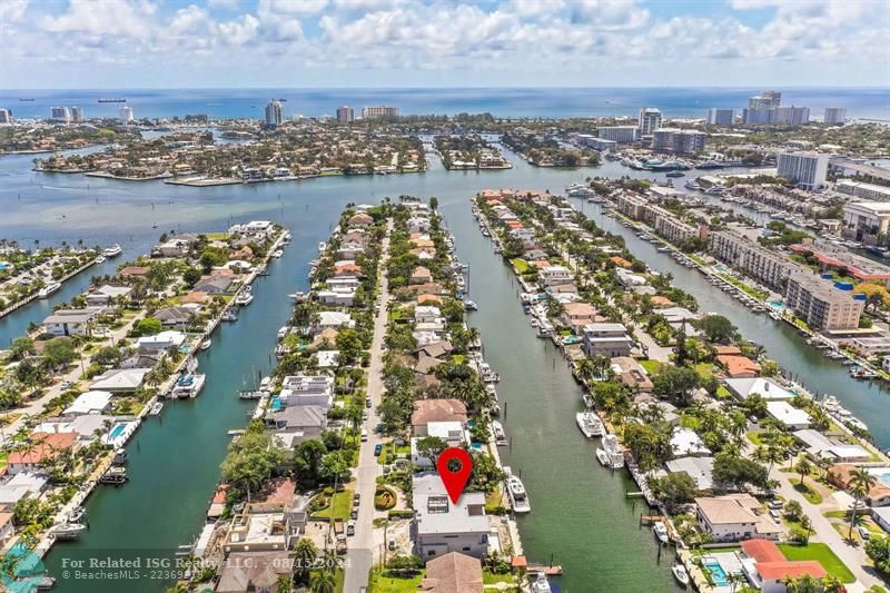 East View of Intracoastal Sandbar and Atlantic Ocean