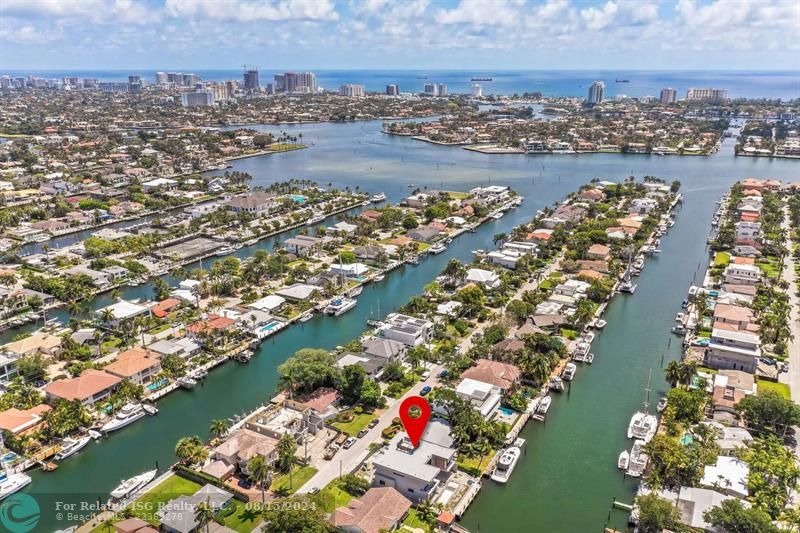 Northeast View of Intracoastal Sandbar and Atlantic Ocean