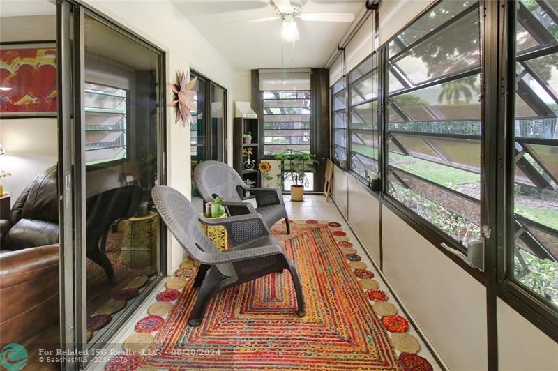 Guest bedroom with patio access