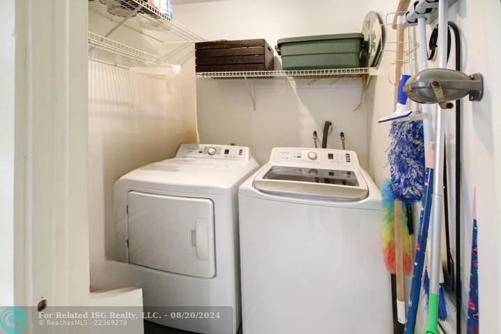 Large Laundry room and storage area