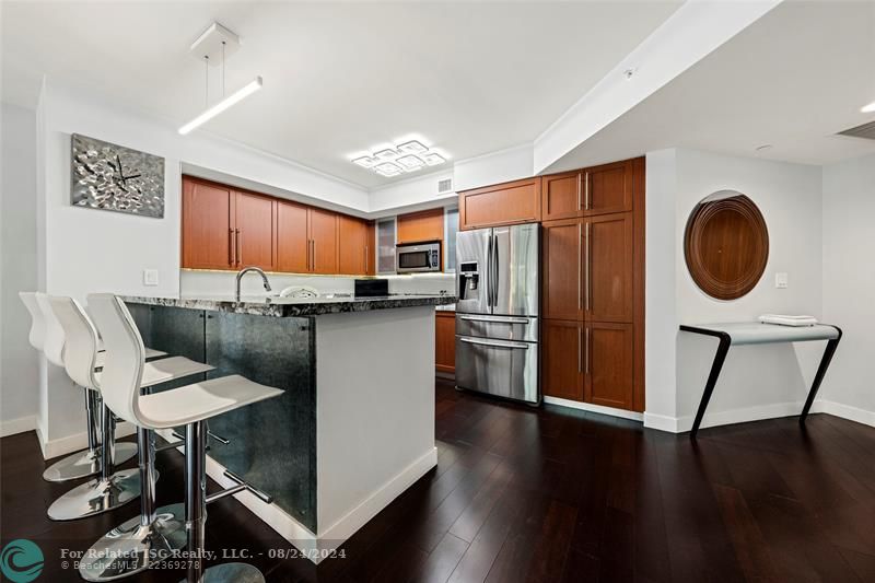 Kitchen, entry foyer to the right