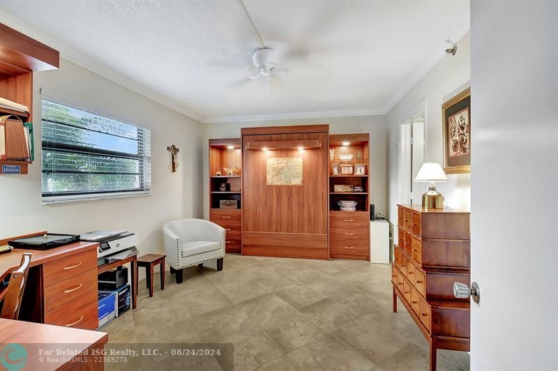 Guest Room / Office & Built in Murphy Bed and Desk!