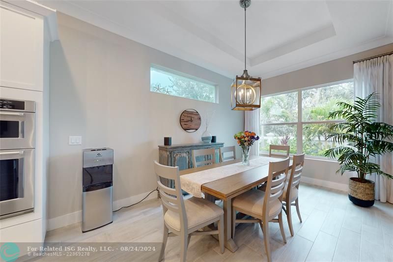 Spacious dining area