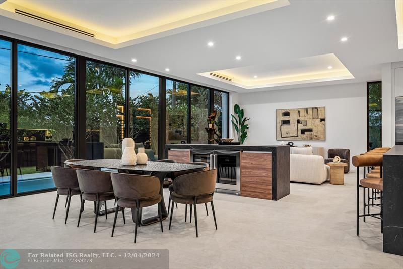 The dining area off the kitchen.