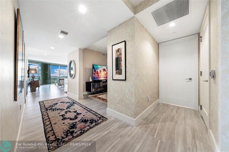 Beautiful, light-filled entry to the condo